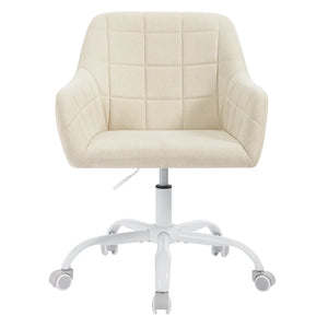 Höhenverstellbarer Ergonomischer Bürostuhl mit Rollen – Drehbar – Mit Armlehnen – 58 x 77–85 x 60,5 cm