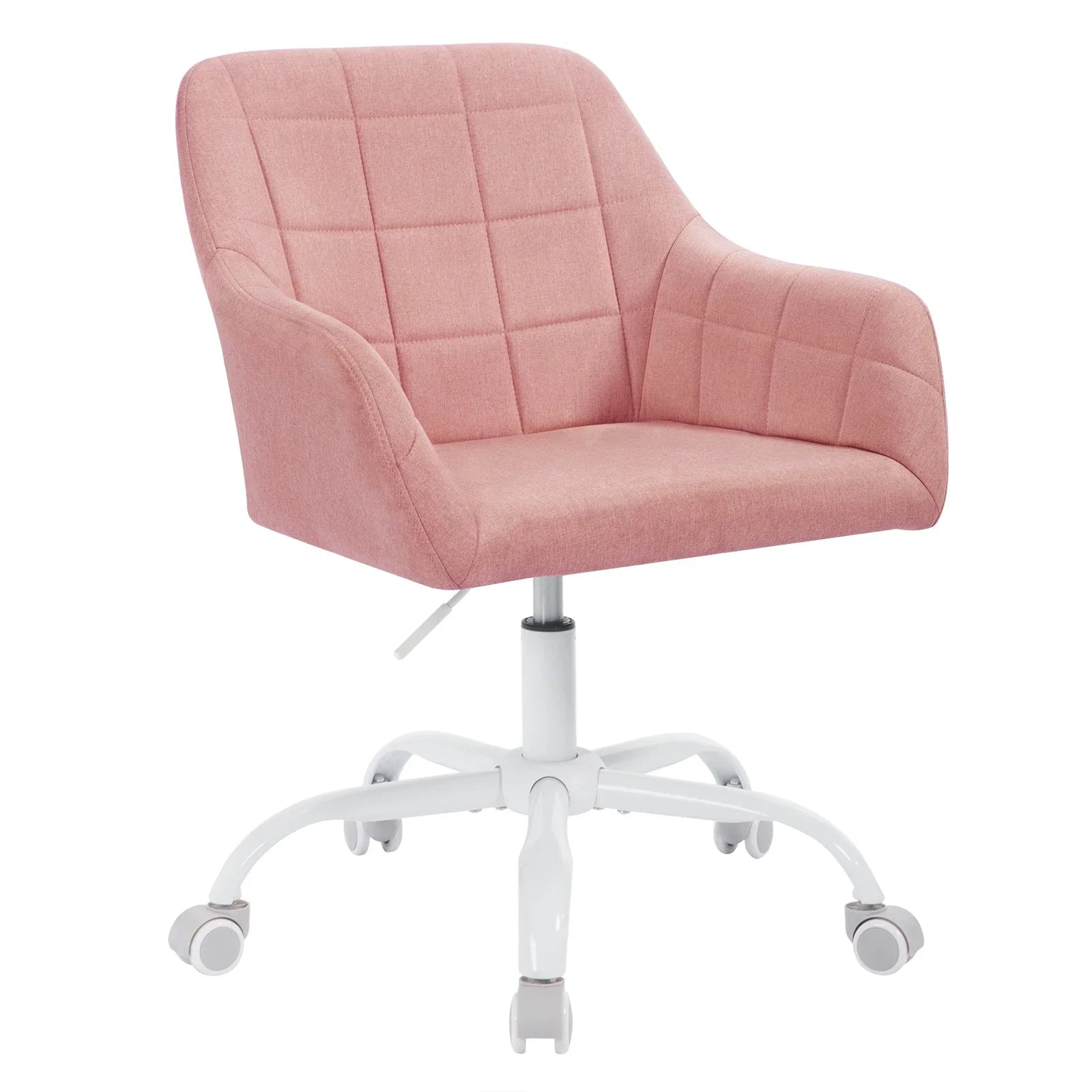 Höhenverstellbarer Ergonomischer Bürostuhl mit Rollen – Drehbar – Mit Armlehnen – 58 x 77–85 x 60,5 cm