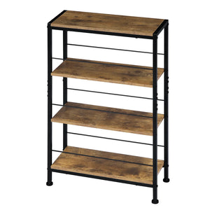 Schmales Leiter-Bücherregal mit 4 Ablagen – MDF & Metall – 50 x 20 x 78 cm – Weiß