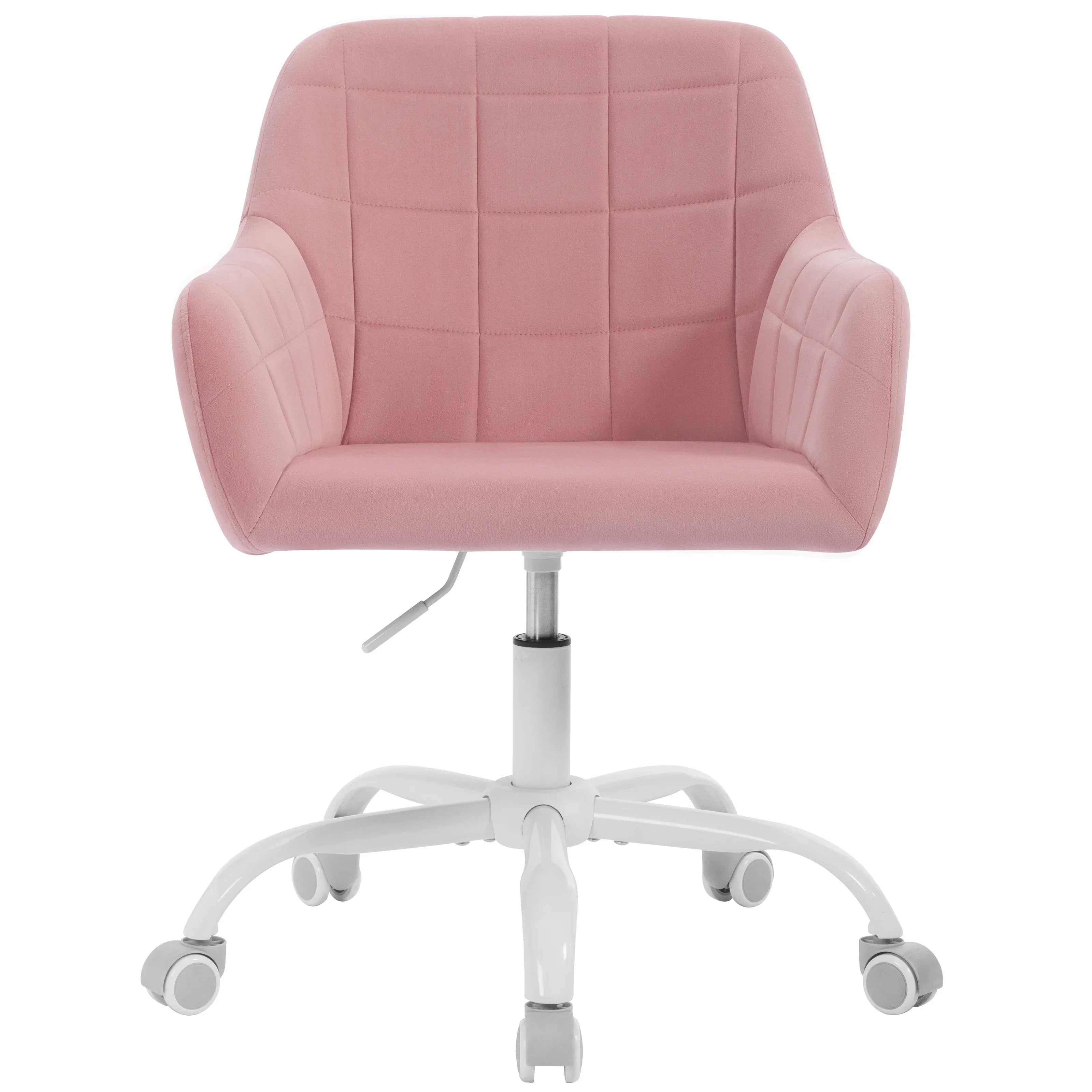 Höhenverstellbarer Ergonomischer Bürostuhl mit Rollen – Drehbar – Mit Armlehnen – 58 x 77–85 x 60,5 cm