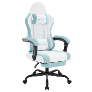 Gaming-Stuhl mit Fußstütze – Drehbar, Verstellbare Kopfstütze – 70 x 70 x 127 cm – Mehrere Farben